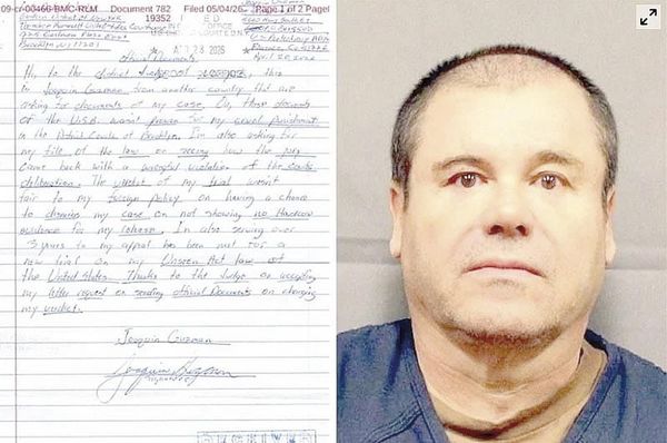 ¡RECHAZA JUEZ REPATRIAR A 'EL CHAPO' A MÉXICO!