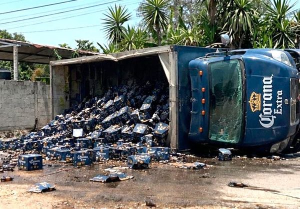 ¡ROBAN 10 TONELADAS DE CERVEZA!