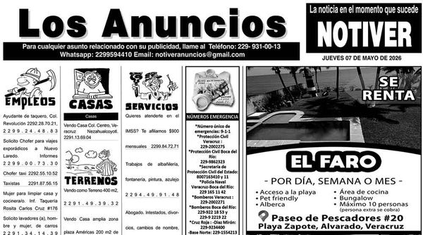 ...LOS ANUNCIOS, AVISOS Y DEMÁS! - JUEVES, 7 DE MAYO 2026