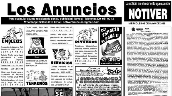 ...LOS ANUNCIOS, AVISOS Y DEMÁS! - MIÉRCOLES, 6 DE MAYO 2026