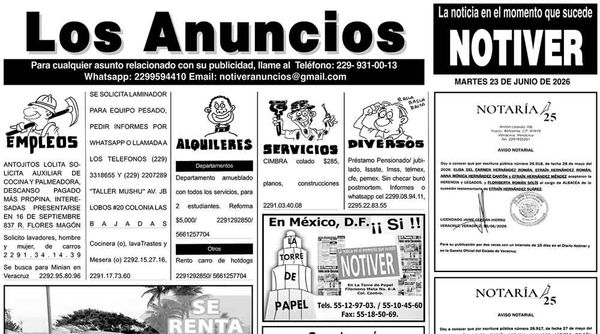 ...LOS ANUNCIOS, AVISOS Y DEMÁS! - MARTES, 23 DE JUNIO 2026