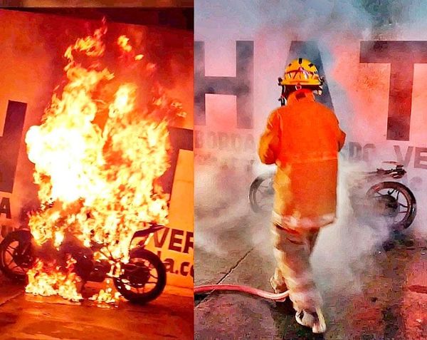 ¡SE CHAMUSCÓ MOTO-CHANCLA EN ALVARADO!