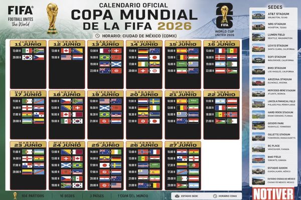 CALENDARIO OFICIAL  - COPA MUNDIAL DE LA FIFA 2026