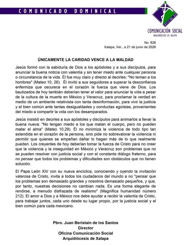 ¡NO MINIMICEN LA VIOLENCIA! - LLAMA IGLESIA CATÓLICA