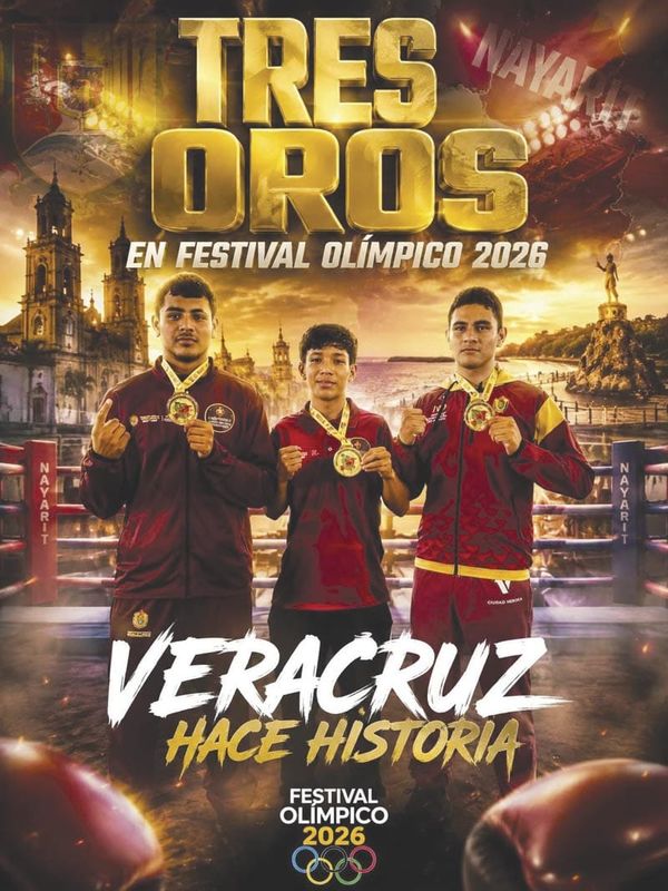 ¡TRIPLE ORO PARA VERACRUZ EN FESTIVAL OLÍMPICO DE BOXEO!