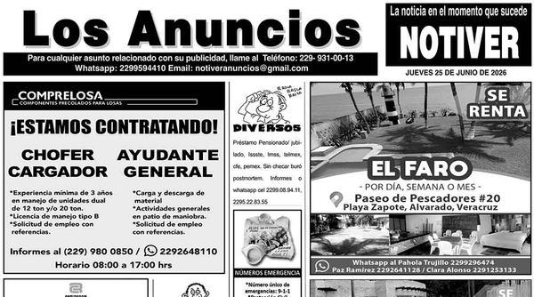 ...LOS ANUNCIOS, AVISOS Y DEMÁS! - JUEVES, 25 DE JUNIO 2026
