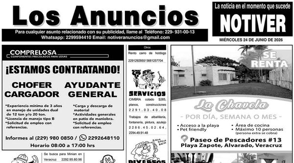 ...LOS ANUNCIOS, AVISOS Y DEMÁS! - MIÉRCOLES, 24 DE JUNIO 2026