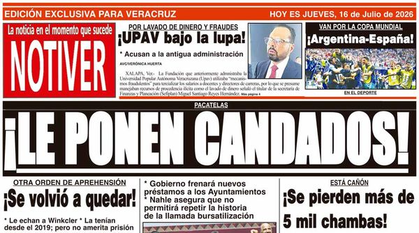 LA PORTADA - JUEVES 16 DE JULIO 2026