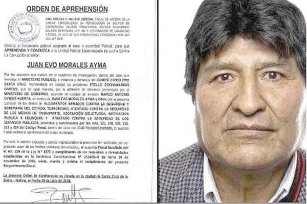 ¡FISCALÍA DE BOLIVIA ORDENA CAPTURA DE EVO MORALES! - POR "DELITOS DE TERRORISMO"