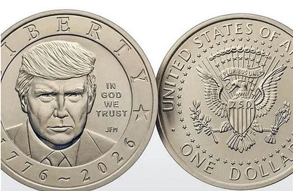 ¡EMITE EU MONEDA DE UN DÓLAR CON LA CARA DE TRUMP!