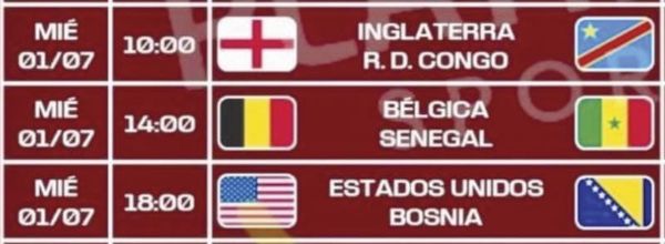 JORNADA DE HOY MIÉRCOLES