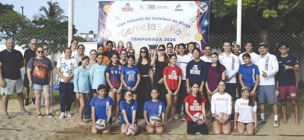 ¡INAUGURAN LIGA INFANTIL DE VOLEIBOL DE PLAYA “GEMELAS CHAY”!