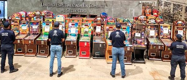 ¡71 MÁQUINAS TRAGAMONEDAS ASEGURADAS EN 4 MUNICIPIOS!