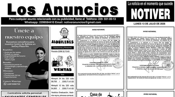 ...LOS ANUNCIOS, AVISOS Y DEMÁS! - LUNES, 13 DE JULIO 2026