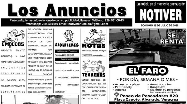 ...LOS ANUNCIOS, AVISOS Y DEMÁS! - DOMINGO, 19 DE JULIO 2026