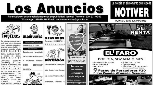 ...LOS ANUNCIOS, AVISOS Y DEMÁS! - DOMINGO, 26 DE JULIO 2026