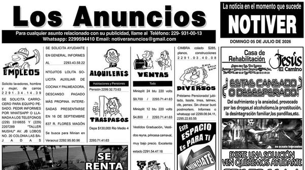 ...LOS ANUNCIOS, AVISOS Y DEMÁS! - DOMINGO, 5 DE JULIO 2026