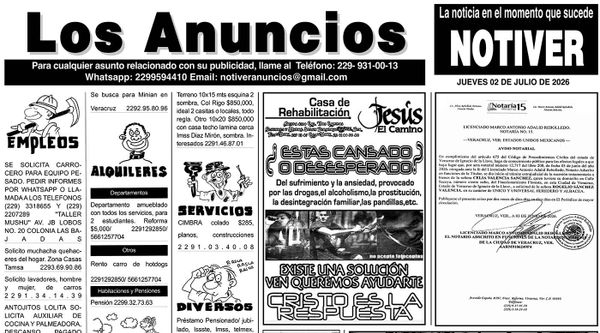 ...LOS ANUNCIOS, AVISOS Y DEMÁS! - JUEVES, 2 DE JULIO 2026