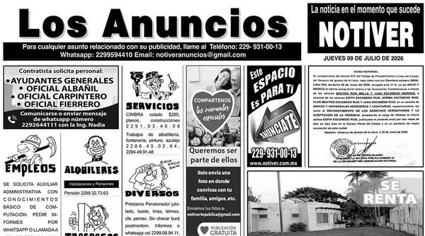 ...LOS ANUNCIOS, AVISOS Y DEMÁS! - JUEVES, 9 DE JULIO 2026