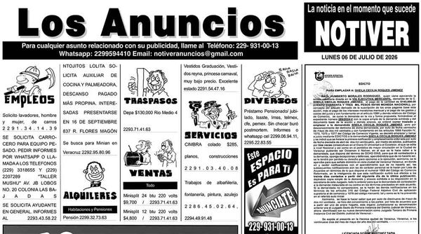 ...LOS ANUNCIOS, AVISOS Y DEMÁS! - LUNES, 6 DE JULIO 2026