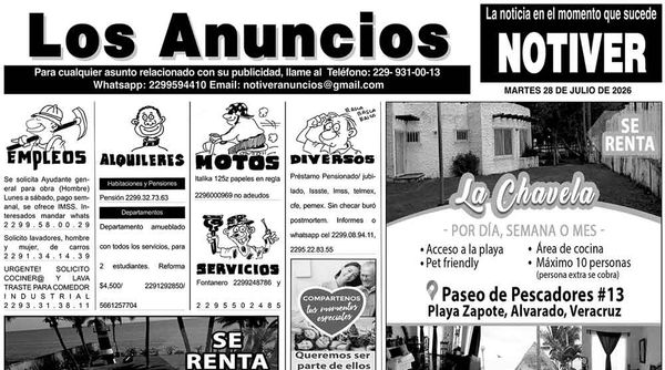 ...LOS ANUNCIOS, AVISOS Y DEMÁS! - MARTES, 28 DE JULIO 2026