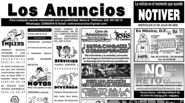 ...LOS ANUNCIOS, AVISOS Y DEMÁS! - MIÉRCOLES, 22 DE JULIO 2026