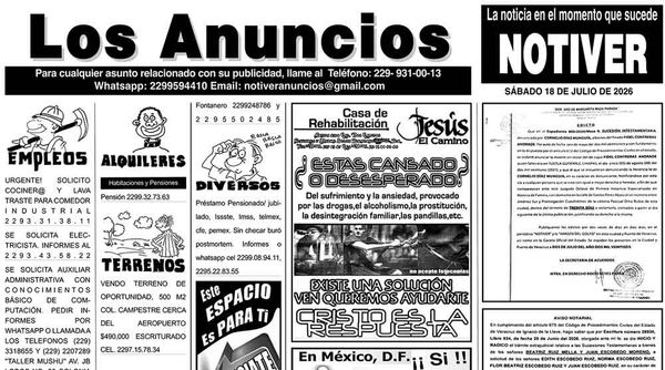 ...LOS ANUNCIOS, AVISOS Y DEMÁS! - SÁBADO, 18 DE JULIO 2026