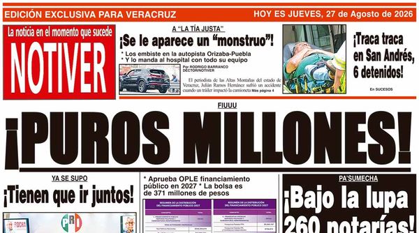 LA PORTADA - JUEVES 27 DE AGOSTO 2026