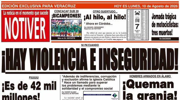 LA PORTADA - LUNES 10 DE AGOSTO 2026