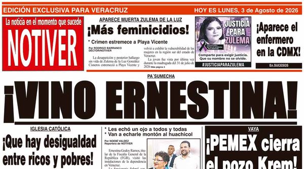 LA PORTADA - LUNES 3 DE AGOSTO 2026