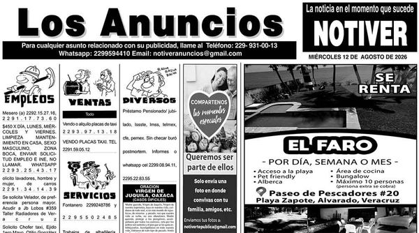 ...LOS ANUNCIOS, AVISOS Y DEMÁS! - MIÉRCOLES, 12 DE AGOSTO 2026