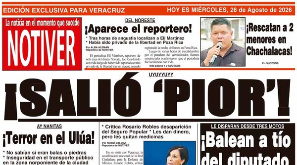 LA PORTADA - MIÉRCOLES 26 DE AGOSTO 2026