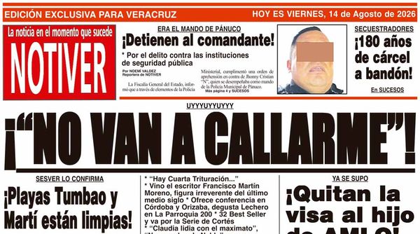 LA PORTADA - VIERNES 14 DE AGOSTO 2026
