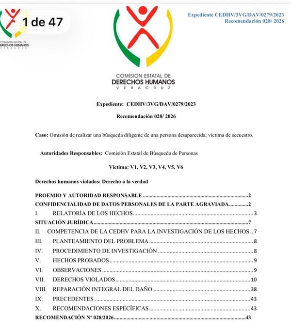 ¡SIMULARON DILIGENCIAS EN LA CEBV! - *Derechos Humanos exhibe irregularidades en caso de secuestrado desde 2015