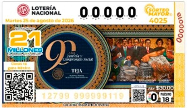 ¡CAE EN ORIZABA! - *La Lotería Nacional, premio de 300 mil pesos