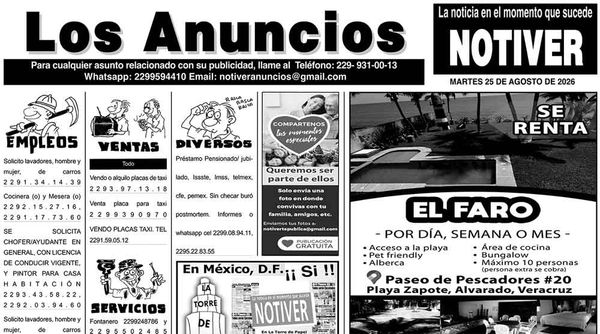 ...LOS ANUNCIOS, AVISOS Y DEMÁS! - MARTES, 25 DE AGOSTO 2026