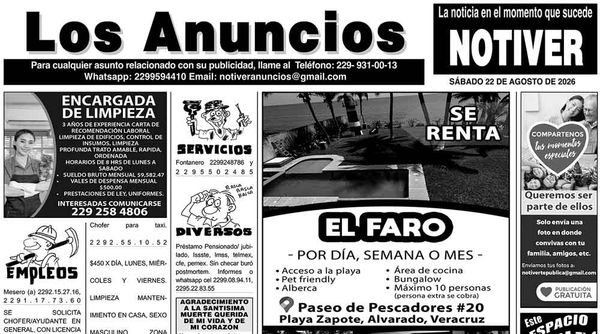 ...LOS ANUNCIOS, AVISOS Y DEMÁS! - SÁBADO, 22 DE AGOSTO 2026
