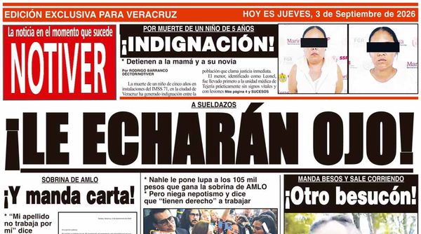 LA PORTADA - JUEVES 3 DE SEPTIEMBRE 2026