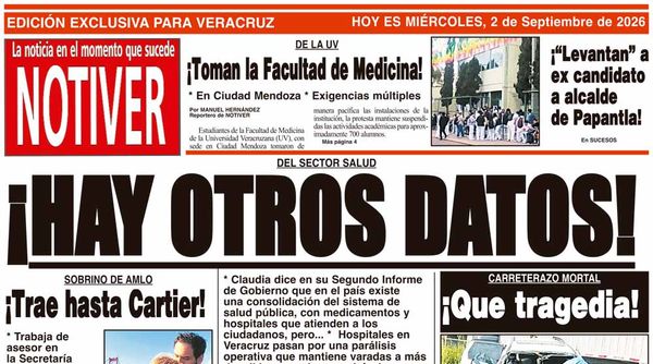 LA PORTADA - MIÉRCOLES 2 DE SEPTIEMBRE 2026