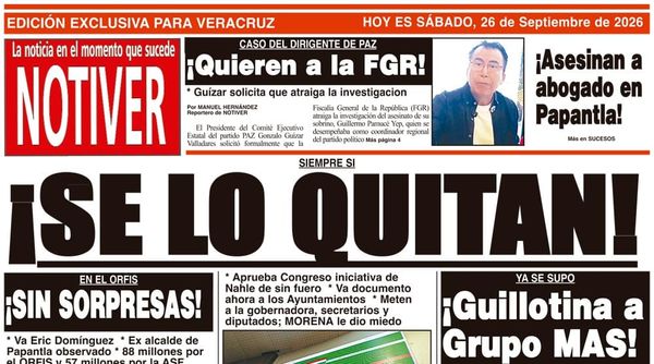 LA PORTADA - SÁBADO 26 DE SEPTIEMBRE 2026