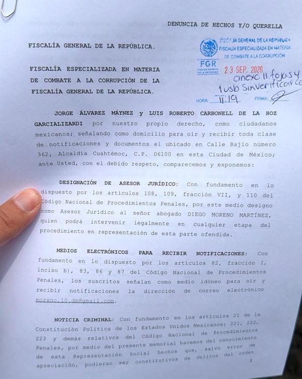 ¡Y LO DENUNCIAN! - EN LA FGR