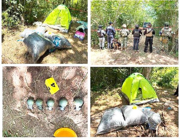 ¡59 MIL BOLSITAS CON DROGA Y CINCO GRANADAS EN CATEO EN TEMPOAL!