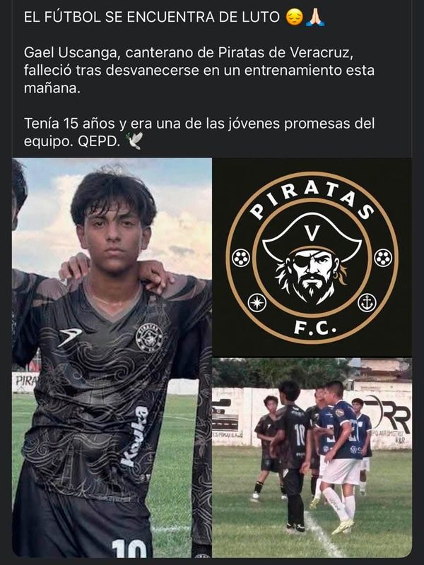 ¡FALLECE FUTBOLISTA DE 15 AÑOS DE EDAD!