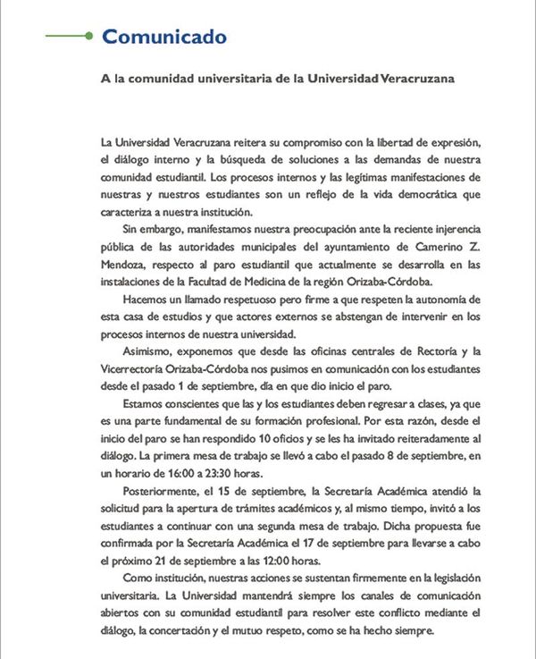 ¡FUERA MANOS DE LA UV! - EN EL PARO ESTUDIANTIL DE MEDICINA