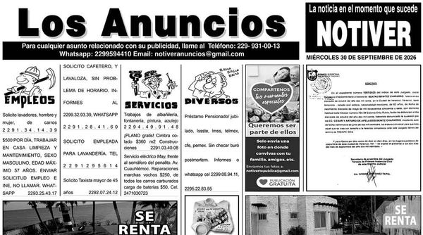 ...LOS ANUNCIOS, AVISOS Y DEMÁS! - MIÉRCOLES, 30 DE SEPTIEMBRE 2026