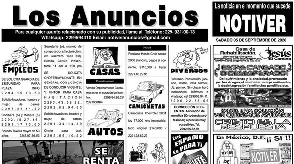 ...LOS ANUNCIOS, AVISOS Y DEMÁS! - SÁBADO, 5 DE SEPTIEMBRE 2026