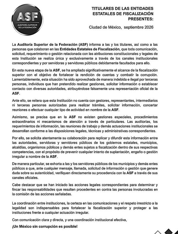 ¡‘SUPLANTAN’ A AURELIANO! - *Se hacen pasar por personal de ASF