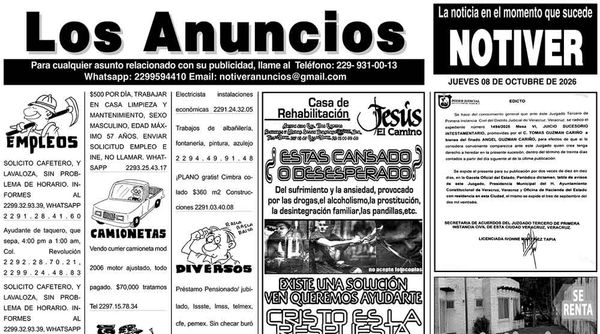 ...LOS ANUNCIOS, AVISOS Y DEMÁS! - JUEVES, 08 DE OCTUBRE 2026