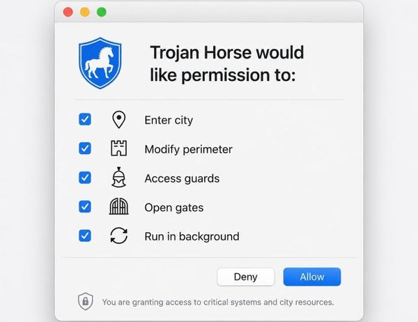 The Trojan Horse contained the payload. Sinon’s story was the exploit.