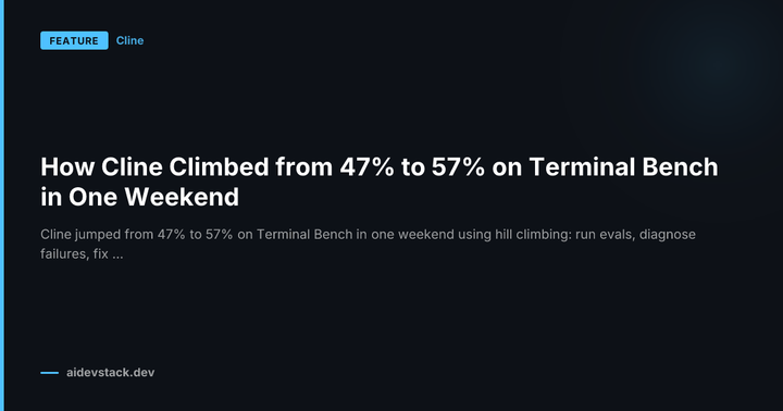How Cline Climbed from 47% to 57% on Terminal Bench in One Weekend